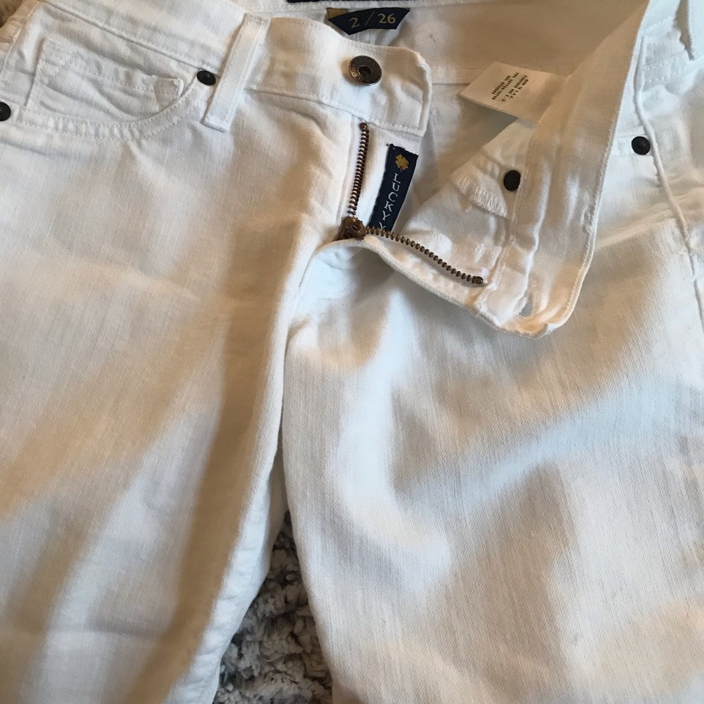 Lucky Brand white cropped denim capris